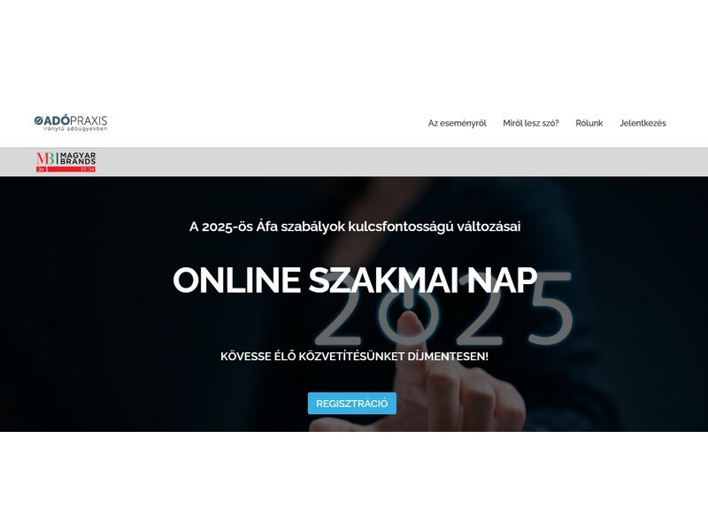 Online szakmai nap a 2025-ös áfa szabályok változásairól