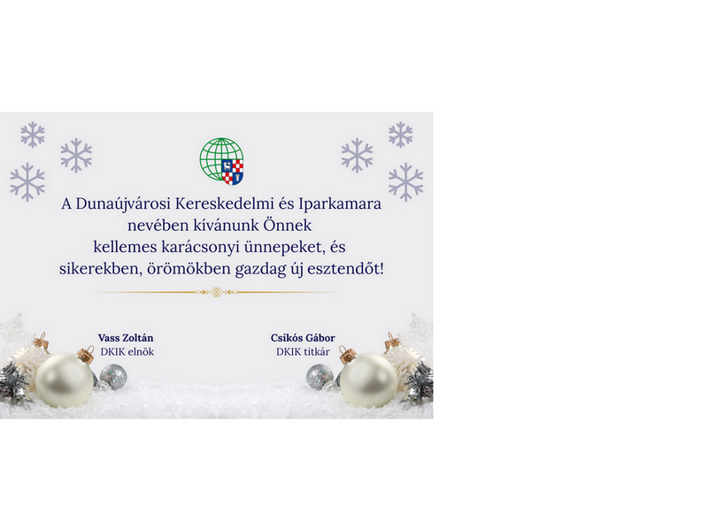 Kellemes karácsonyi ünnepeket, és boldog új évet!