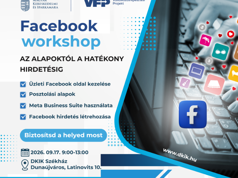 Facebook Workshop vállalkozások számára a Kamara szervezésében