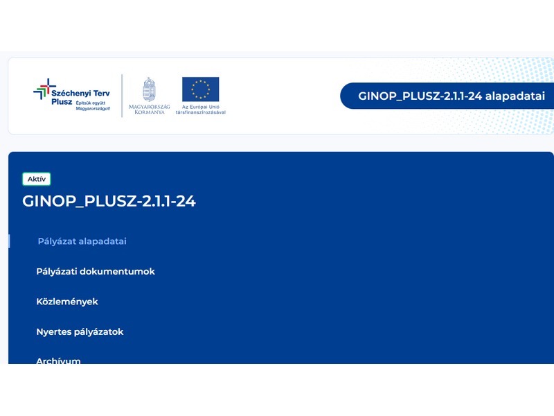 Fókuszterületi innovációs projektek támogatása GINOP Plusz -2.1.1-24