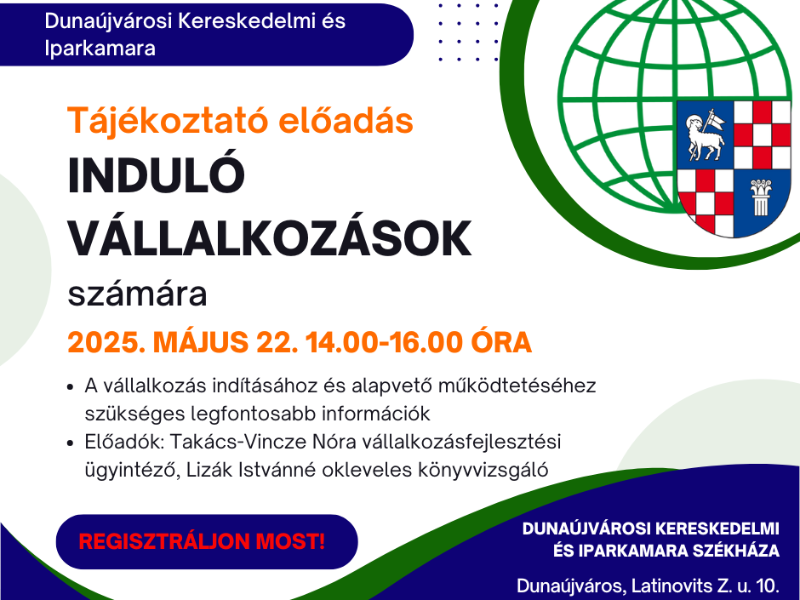 Tájékoztató előadás induló vállalkozásoknak