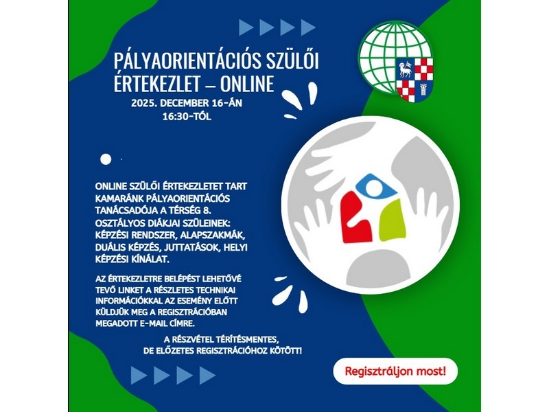 Pályaorientációs szülői értekezlet – online