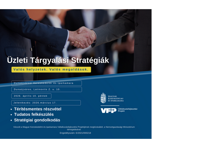 Üzleti Tárgyalási Stratégiák képzés