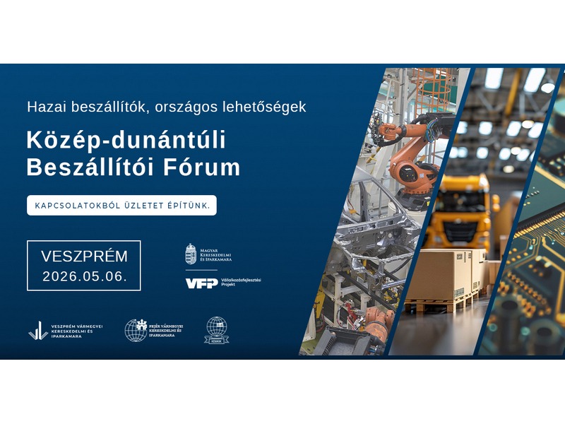 Közép-dunántúli Beszállítói Fórum Veszprémben: 2026. május 6.